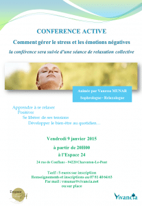 Conférence active - Gestion du stress - 9 janvier 2015